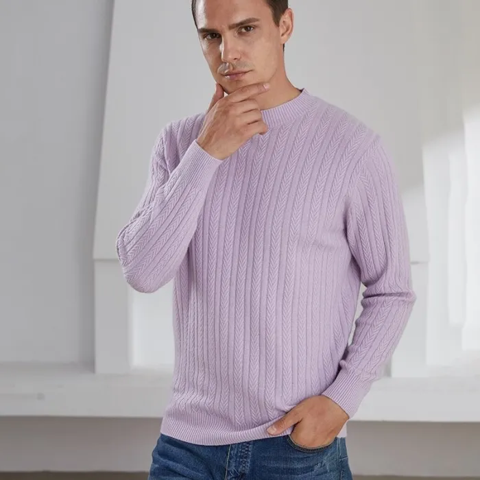 Elegancki sweter męski - czysty kozi kaszmirBluzy & Swetry