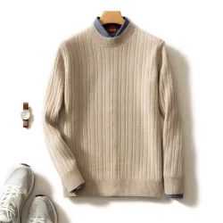 Elegancki sweter męski - czysty kozi kaszmirBluzy & Swetry