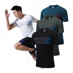 Męska koszulka sportowa - oddychająca - elastyczna - szybkoschnąca