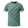 Męska koszulka sportowa - elastyczna - szybkoschnąca - graficzny nadrukT-shirt