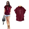 T-shirt met korte mouwen - klassieke top - Faith Cross bedruktBlouses & overhemden