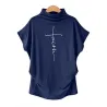 Kurzarm-T-Shirt - klassisches Top - Faith Cross bedruckt