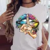 Lippen / Flüsterworte / Aquarellgrafik - trendiges Kurzarm-T-Shirt