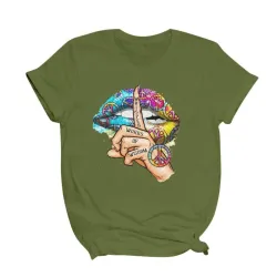 Lippen / Flüsterworte / Aquarellgrafik - trendiges Kurzarm-T-Shirt