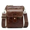 Crossbody / schoudertas van echt rundleer - met ritsenTassen