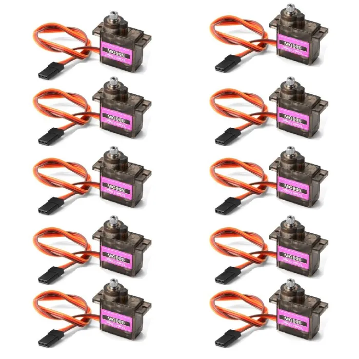 MG90S / SG90 Servo - Metallgetriebe - 9g - für RC Hubschrauber / Flugzeug / Boot / Auto / Roboter