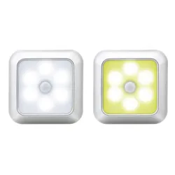 Lampa LED - z czujnikiem ruchu PIR - na ścianę / meble / schody - 2 sztukiKinkiety