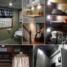 Lampa LED - z czujnikiem ruchu PIR - na ścianę / meble / schody - 2 sztukiKinkiety