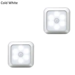 Lampa LED - z czujnikiem ruchu PIR - na ścianę / meble / schody - 2 sztukiKinkiety