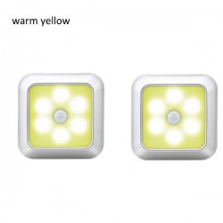 LED lamp - with PIR motion sensor - for wall / furniture / stairs - 2 pieces