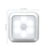 Lampa LED - z czujnikiem ruchu PIR - na ścianę / meble / schody - 2 sztukiKinkiety