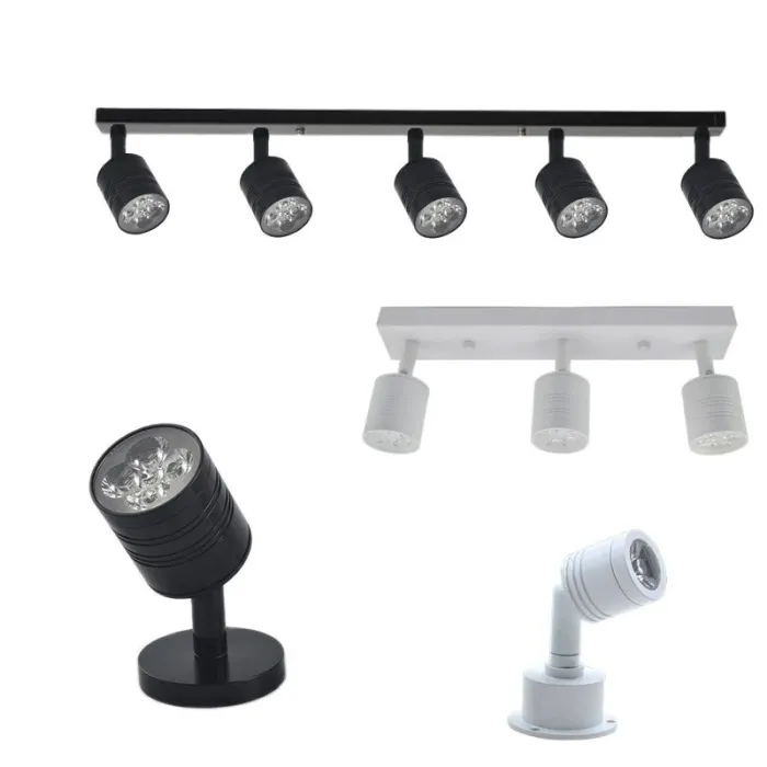 Nowoczesna lampa ścienna LED - obrotowa - 1 / 3 / 5 głowicKinkiety