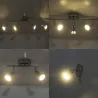 Lampa sufitowa / ścienna - obrotowa - regulacja 360 stopni - podstawa GU10 - stal nierdzewnaKinkiety