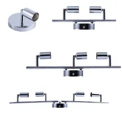 Plafond/wandlamp - draaibaar - 360 graden verstelbaar - GU10 voet - RVSWandlampen