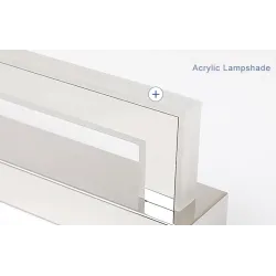 Moderne badkamerspiegellamp - LED - RVS lamp - 9W - 42cmWandlampen