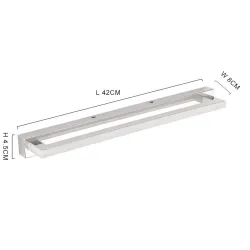 Nowoczesne oświetlenie lustra łazienkowego - LED - lampa ze stali nierdzewnej - 9W - 42cmKinkiety