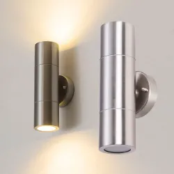 LED wandlamp - RVS lamp - up / down verlichtingWandlampen