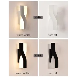 Nowoczesna lampa ścienna w stylu nordyckim - LED - regulowana - obrotowaKinkiety