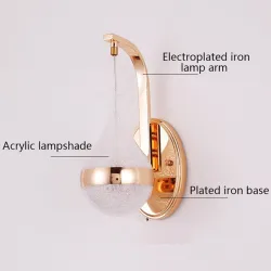 ApliquesModern LED wall light - vintage LED sconce - gold iron
