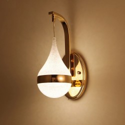 Nowoczesna lampa ścienna LED - kinkiet - złote żelazoKinkiety