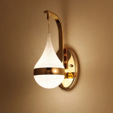 Modern LED wall light - vintage LED sconce - gold iron