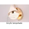 Nowoczesna lampa ścienna LED - kinkiet - złote żelazoKinkiety