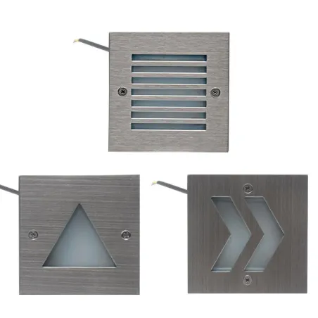 Lampa ścienna / schodowa / zewnętrzna - stal nierdzewna - wodoodporność IP65 - światło LED - 3WKinkiety