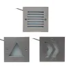 Lampa ścienna / schodowa / zewnętrzna - stal nierdzewna - wodoodporność IP65 - światło LED - 3WKinkiety