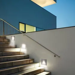 Lampa ścienna / schodowa / zewnętrzna - stal nierdzewna - wodoodporność IP65 - światło LED - 3WKinkiety