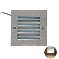 Lampa ścienna / schodowa / zewnętrzna - stal nierdzewna - wodoodporność IP65 - światło LED - 3WKinkiety
