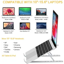 Aluminium laptop/tablet standaard - verstelbare beugel - antislipStands