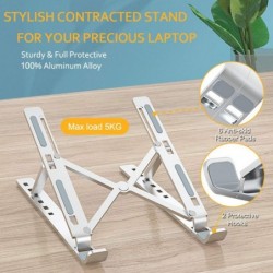 Aluminum laptop / tablet stand - adjustable bracket - non-skid