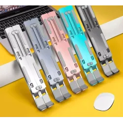Aluminiowy stojak na laptopa / tablet - regulowany wspornik - antypoślizgowyPodstawka na laptopa