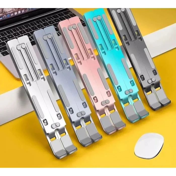 Aluminum laptop / tablet stand - adjustable bracket - non-skid