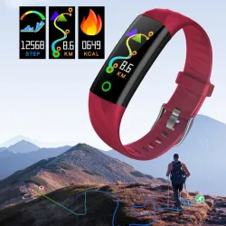 Smart Watch - bransoletka sportowa - Bluetooth - monitor fitness / monitor ciśnienia krwi / tętna - wodoodporność IP68Intelig...