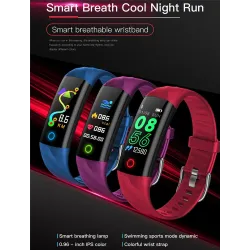 Smart Watch - bransoletka sportowa - Bluetooth - monitor fitness / monitor ciśnienia krwi / tętna - wodoodporność IP68Intelig...