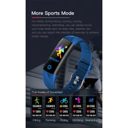 Smart Watch - bransoletka sportowa - Bluetooth - monitor fitness / monitor ciśnienia krwi / tętna - wodoodporność IP68Intelig...