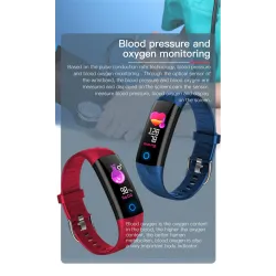 Smart Watch - bransoletka sportowa - Bluetooth - monitor fitness / monitor ciśnienia krwi / tętna - wodoodporność IP68Intelig...