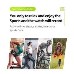 SmartWatch - bransoletka sportowa - Bluetooth - monitorowanie ciśnienia krwi / snu - wodoodpornyInteligentne zużycie