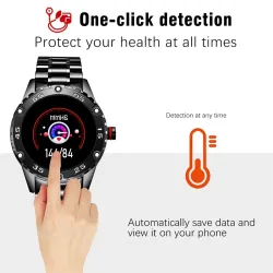 Smart Watch - elektroniczny zegarek ze stali - LED - cyfrowy - wodoodporny - tętno / ciśnienie krwiZegarki