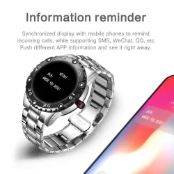 Smart Watch - elektronisk stålklokke - LED - digital - vanntett - puls / blodtrykk