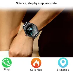 Smart Watch - elektroniczny zegarek ze stali - LED - cyfrowy - wodoodporny - tętno / ciśnienie krwiZegarki