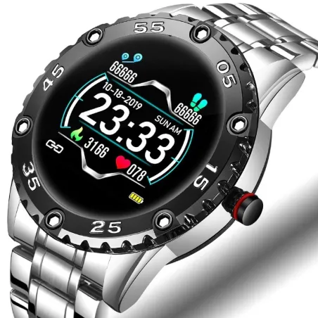 Smart Watch - elektronisk stålklokke - LED - digital - vanntett - puls / blodtrykk