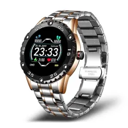 Smart Watch - elektroniczny zegarek ze stali - LED - cyfrowy - wodoodporny - tętno / ciśnienie krwiZegarki