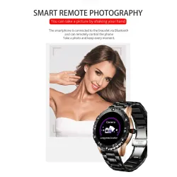 Smart Watch - elektroniczny zegarek ze stali - LED - cyfrowy - wodoodporny - tętno / ciśnienie krwiZegarki