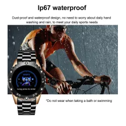 Smart Watch - elektroniczny zegarek ze stali - LED - cyfrowy - wodoodporny - tętno / ciśnienie krwiZegarki