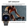 Smart Watch - orologio elettronico in acciaio - LED - digitale - impermeabile - frequenza cardiaca/pressione sanguigna