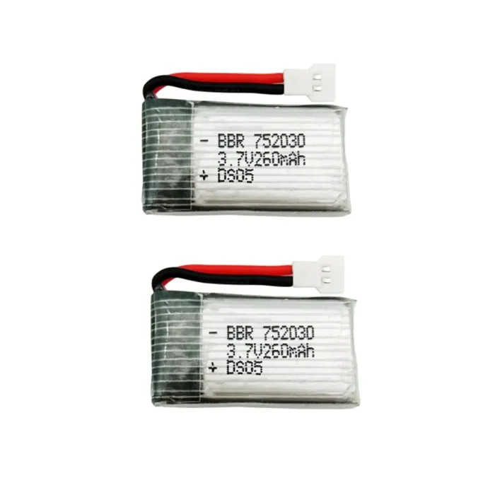 Baterías3.7V 260mAh Drone Lipo Battery 752030 For RC battery H8 Mini Eachine H8 RC Quadcopter Parts 3.7v lipo battery 2pcs