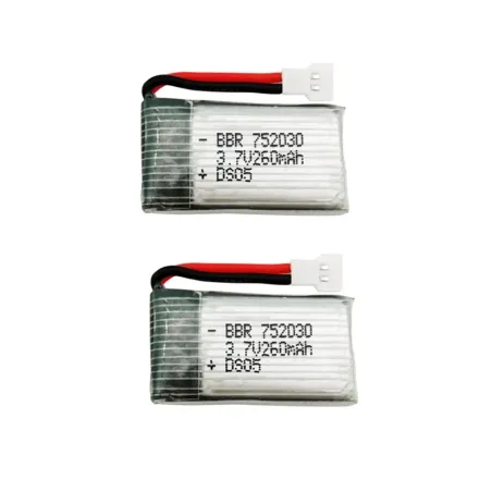 3.7V 260mAh Lipo battery 752030 - for H8 Mini Quadcopter - 2 pieces