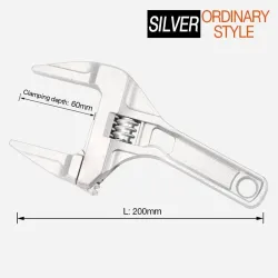 Wielofunkcyjny klucz uniwersalny - regulowany - duży otwór - stop aluminiumKlucz